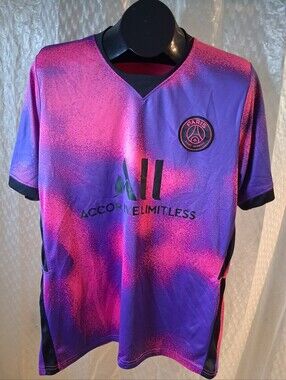 Paris Saint-Germain Men's Pink & Purple Training Shirt Sz M Preowned